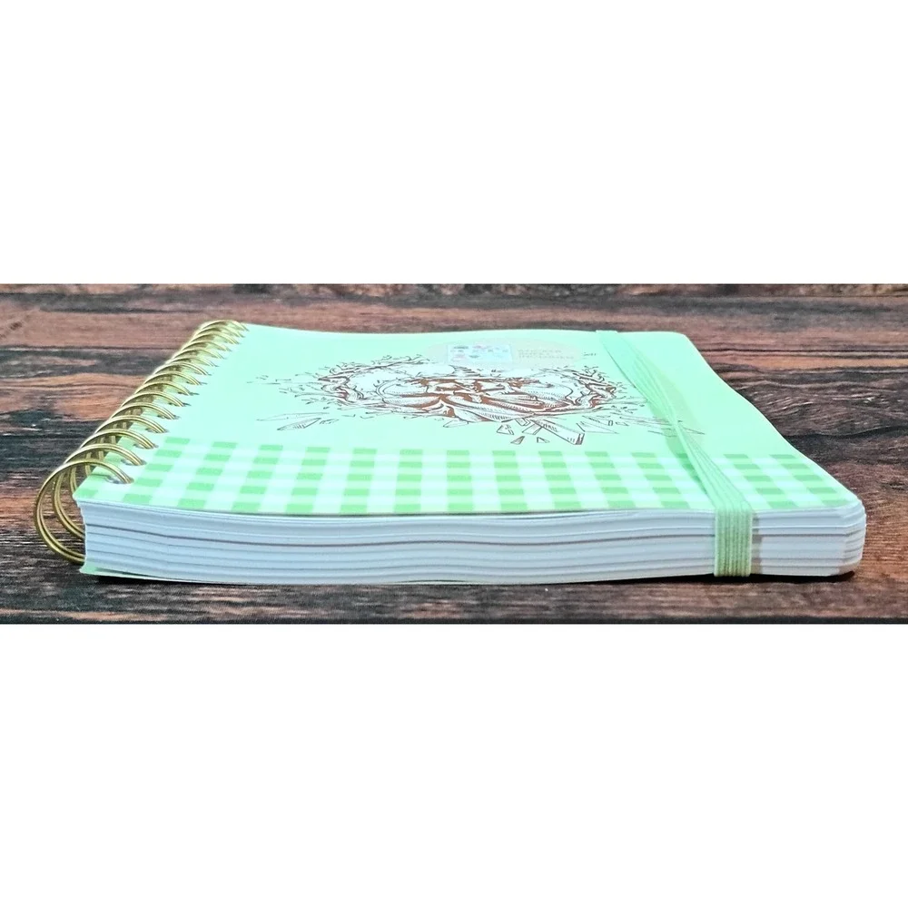 Wicked x Yoobi Katie Kime Spiral Journal Mint Green Gingham Sticker Sheet‎ 6x8